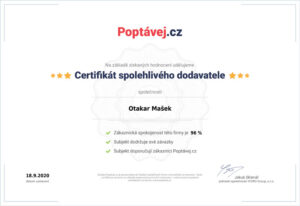 Certifikát od zákazníků Poptávej.cz